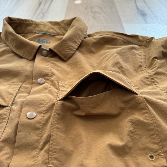 REI Co-op Savanna Trails Light Weight Long Sleeve Snap Button Hiking Shirt Brown - Picture 7 of 16